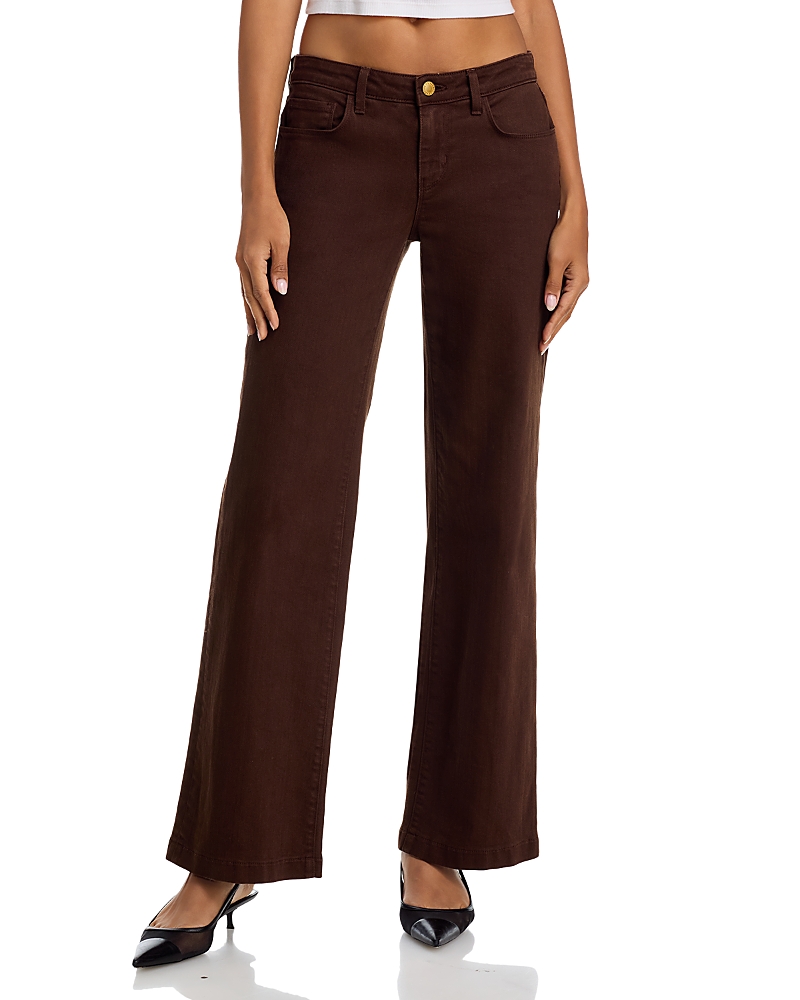 L'agence Joanne Low-rise Wide-leg Jean In Brown
