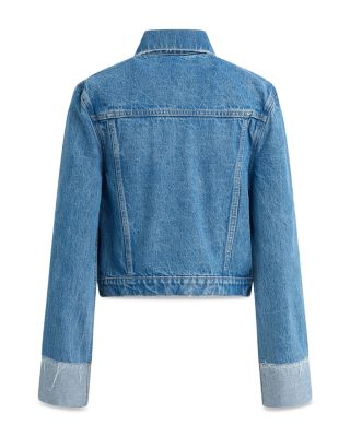 Cuffed Cropped Denim Jacket