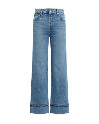 Rosie High Rise Wide Leg Raw Hem Ankle Jeans in Express