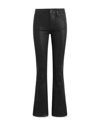 Barbara High Rise Bootcut Jeans in Black Snake