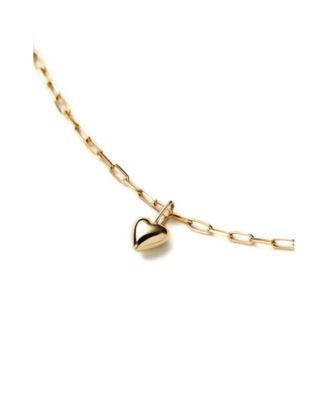 Gold Paperclip Heart Necklace