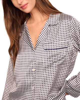 Eberjey Inez Printed Washable Silk Long Pajama Set