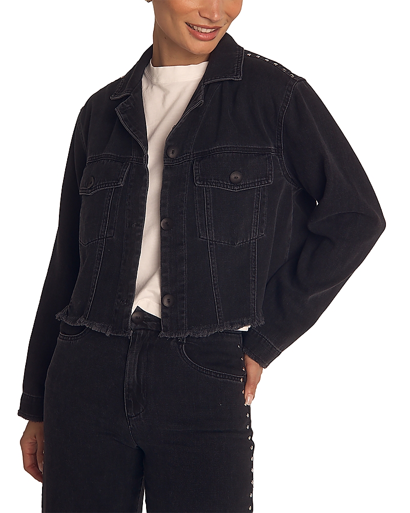 Bella Dahl Studded Denim Jacket In Blue