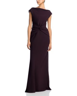 Crepe Twist Front Gown