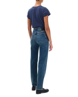 Harlow Mid Rise Straight Leg Jeans in Ness