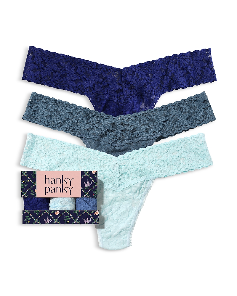 Hanky Panky Signature Lace Low Rise Thongs, Set Of 3