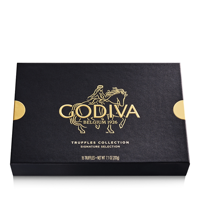Godiva Chocolatier Signature Chocolate Truffles Gift Box, 15 Piece In Black