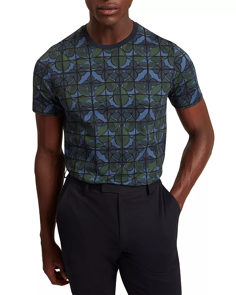 Ted Baker Jaakub Floral Geo Cotton Tee