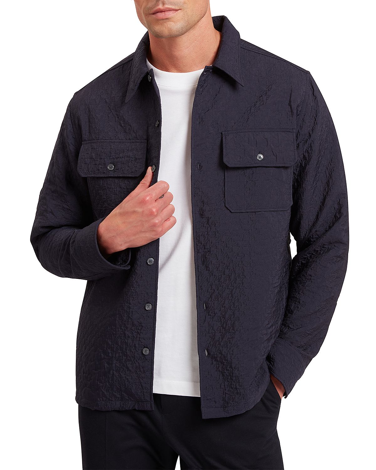 Ted Baker Gentil Dogtooth Jacquard Overshirt