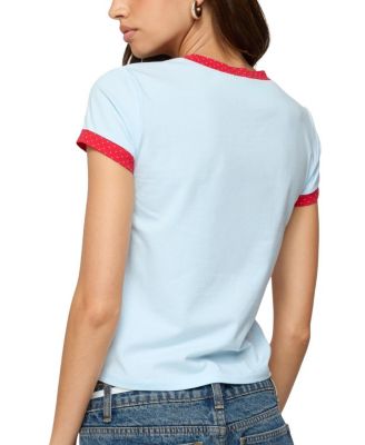  Eighty Polka Dot Contrast T-Shirt