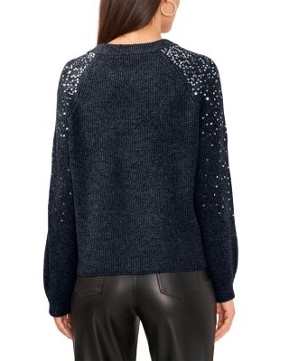 Sequinned Raglan Sleeve Sweater