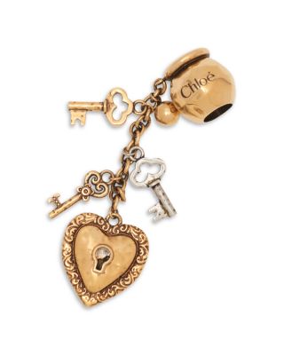 Key & Heart Lock Bag Charm