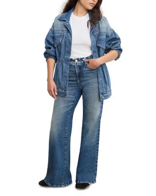 Soft Tech Good Petite Palazzo Jeans in Indigo986