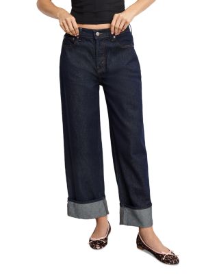Good Standard Baggy Cuffed Jeans in Indigo1006