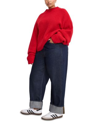 Good Standard Baggy Cuffed Jeans in Indigo1006