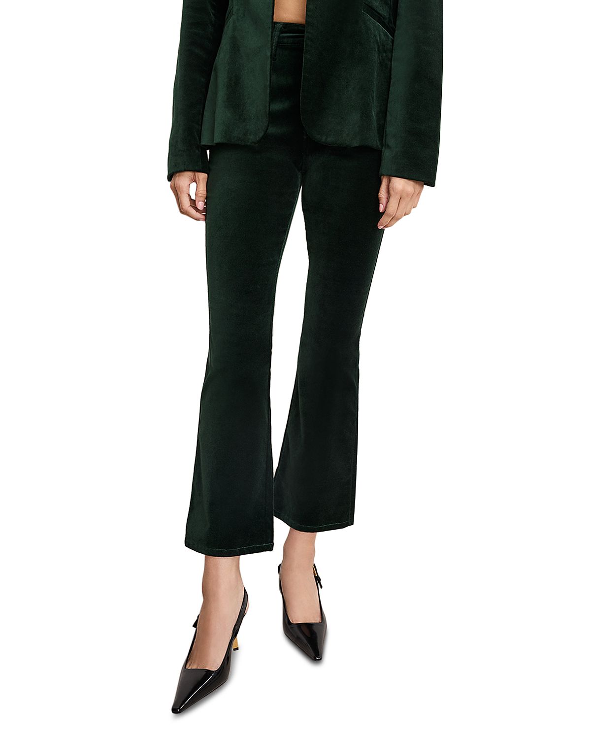 Good American Velvet Good High Rise Kick Flare Pants