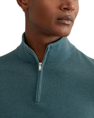 Blackhall Long Sleeved Half Zip Funnel Neck Merino Wool Sweater