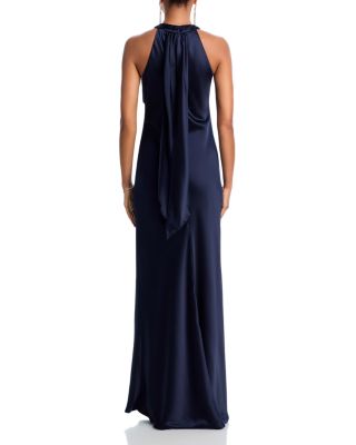 Sleeveless Satin Gown - Exclusive