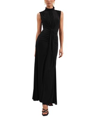 Petite Daniella Sleeveless Ruched Maxi Dress