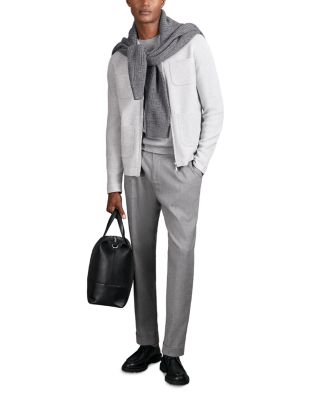 Roberto Long Sleeved Zip Through Ribbed Four Pocket Shirt Jacket