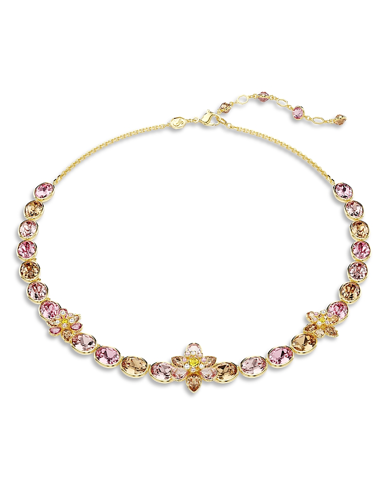 Swarovski Idyllia Crystal Flower Bracelet In Gold