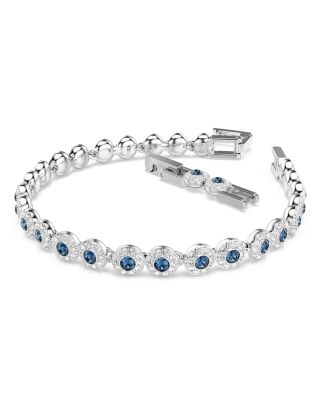 Una Blue & White Crystal Angelic Halo Tennis Bracelet