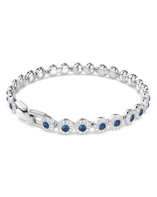 Una Blue & White Crystal Angelic Halo Tennis Bracelet