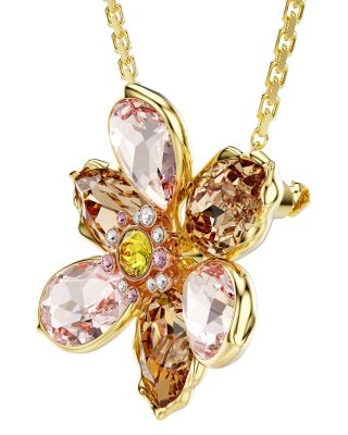 Idyllia Pendant Brooch Necklace, 25.6-29.5"