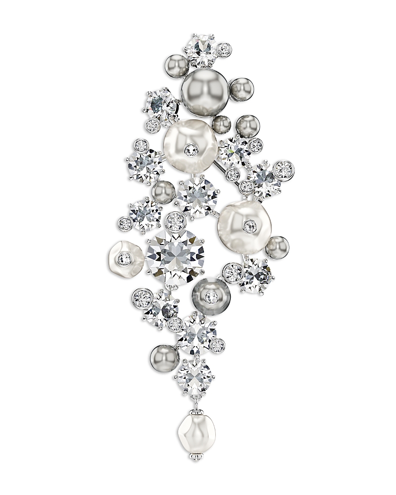 Swarovski Constella Crystal & Faux Pearl Brooch
