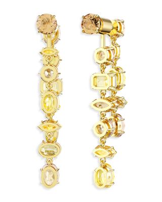 Gema Mixed Cut Crystal Front To Back Earrings