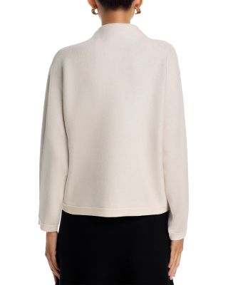 Funnel Neck Floral Print Sweater