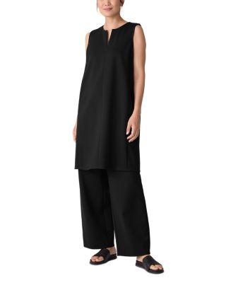 Pont&amp;eacute; Split Neck Shift Dress