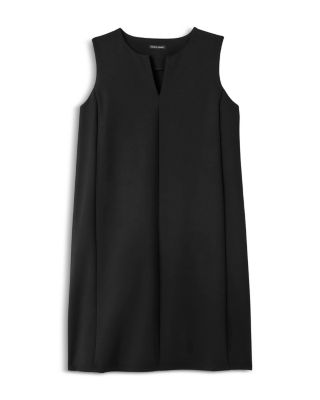 Pont&amp;eacute; Split Neck Shift Dress