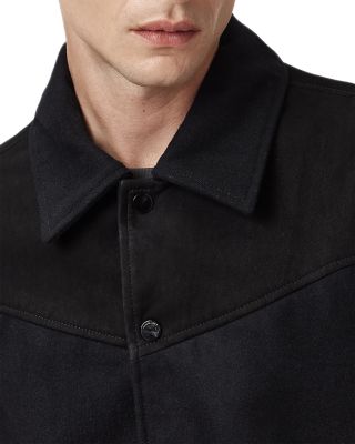 Endleton Mixed Media Western Bomber Jacket