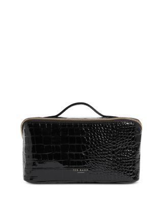 Vieda Croc Embossed Small Makeup Bag