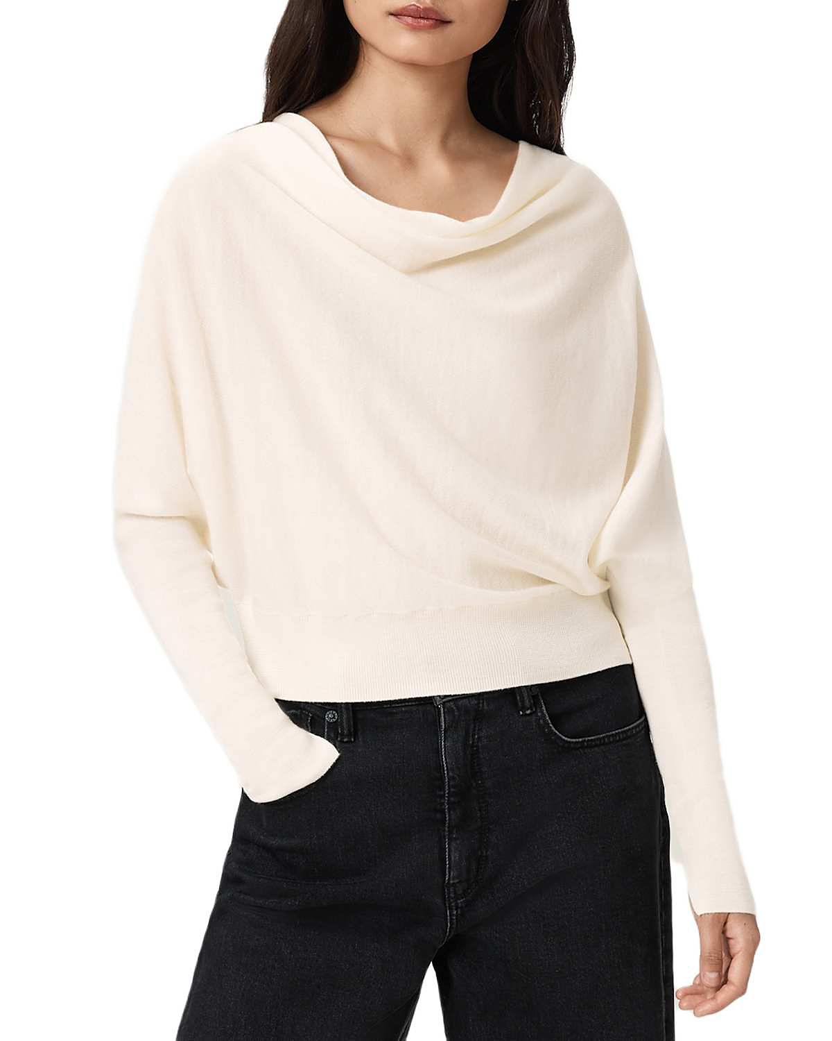Allsaints Ridley Merino Wool Cowl Neck Sweater