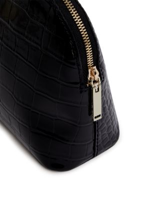 Valma Croc Embossed Small Washbag