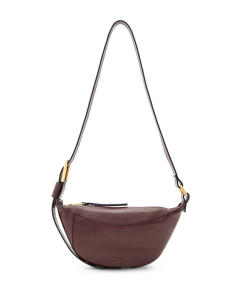 Allsaints Luna Leather Crossbody Bag In Red