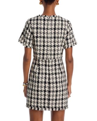 Short Sleeve Tweed Pocket Shift Dress - Exclusive