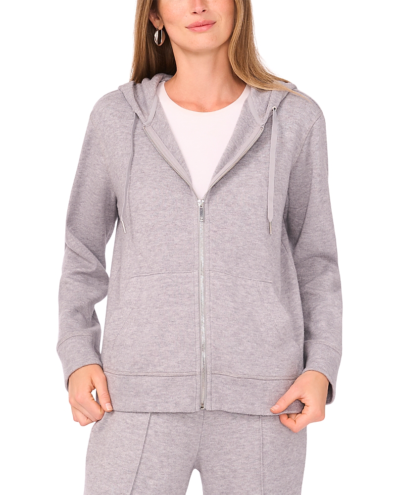 Vince Camuto Zip Front Hoodie In Gray
