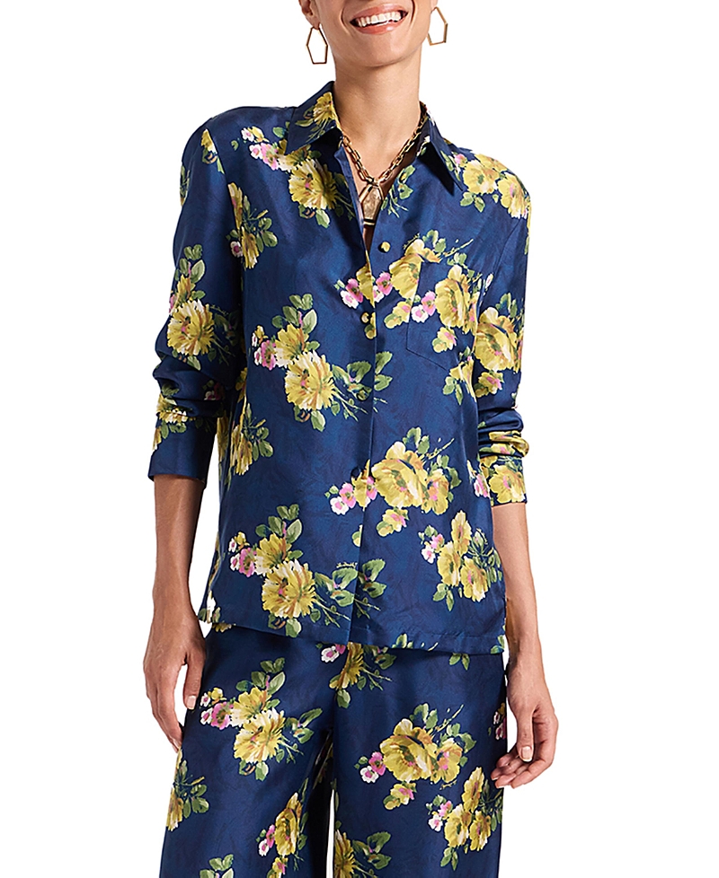 La Doublej Boy Shirt Riptide Midnight Blue In Blue