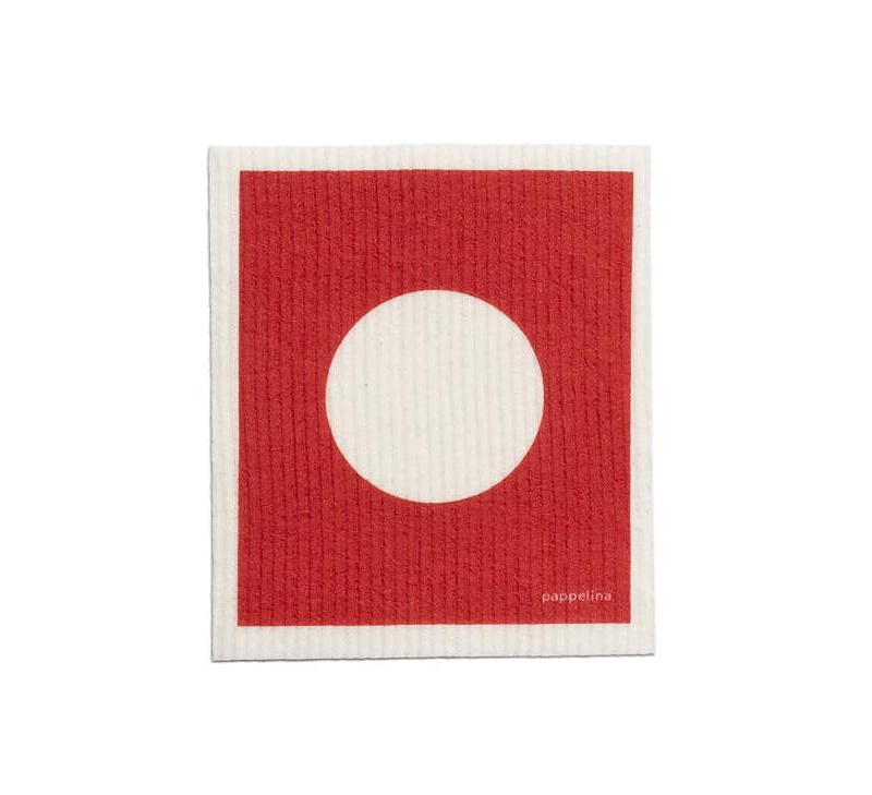 Pappelina Vera Swedish Dishcloth In Red