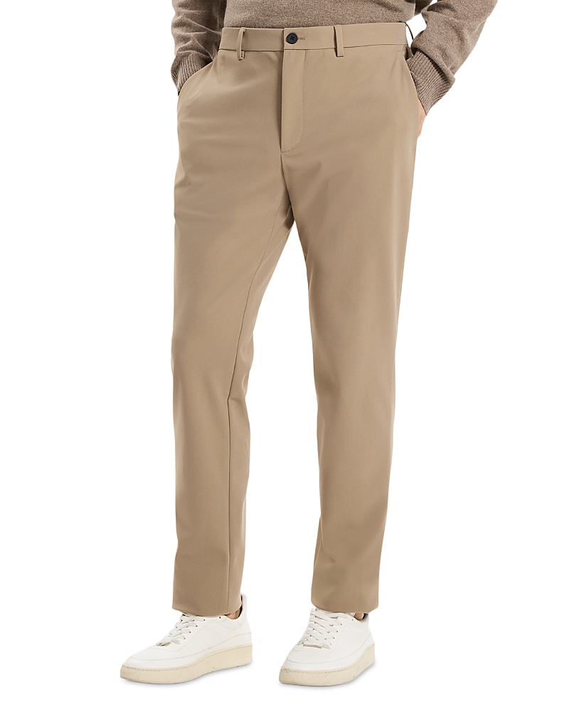 Theory Zaine Slim Straight Stretch Pants In Precision Ponte In Neutral
