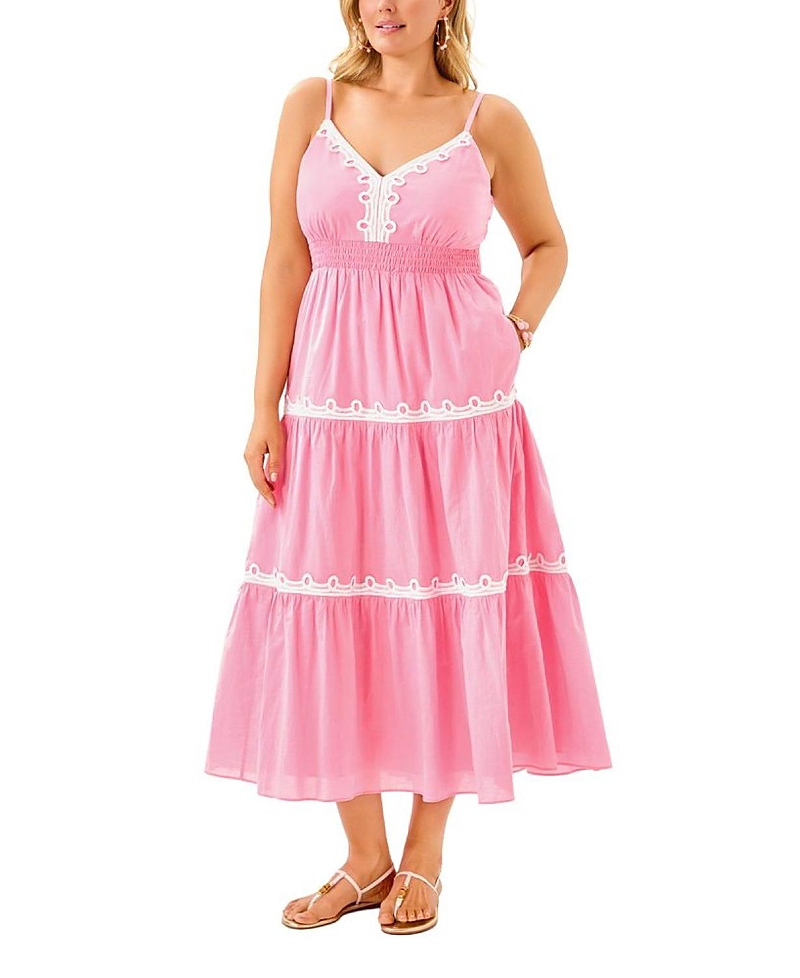 Lilly Pulitzer Zanna Cotton Midi Dress In Pink