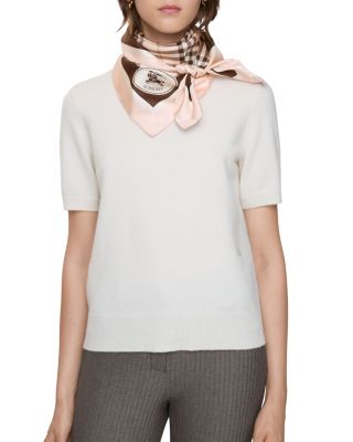 Check Knight Stamp Silk Scarf