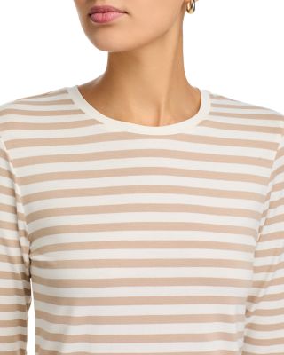 Striped Long Sleeve Crewneck Tee