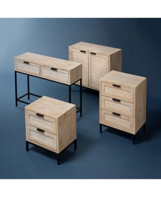 Reed 2 Drawer Side Table