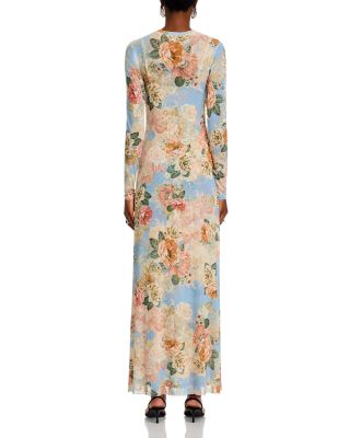 Paola Round Neck Mesh Dress