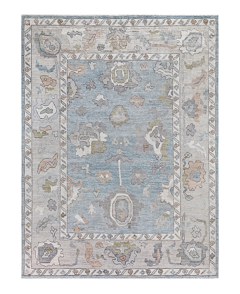 Bloomingdale's Colorful Oushak M0103-36 Area Rug, 9'2x12'0 In Gray