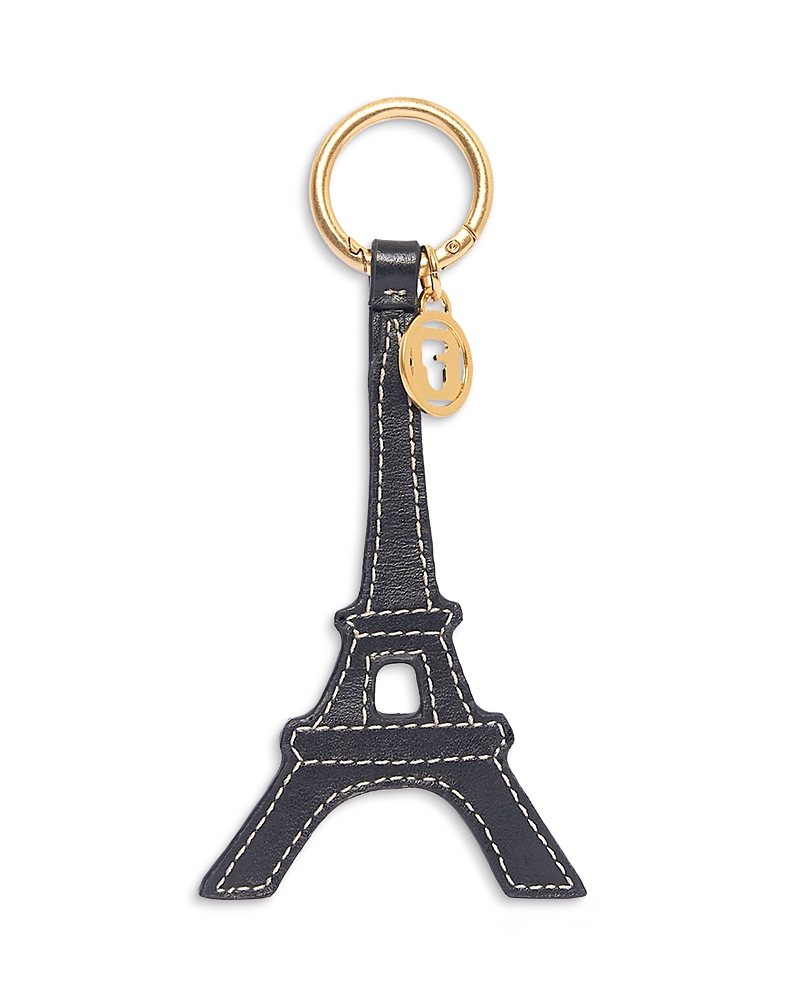 Gerard Darel Paris Leather Keychain In Black